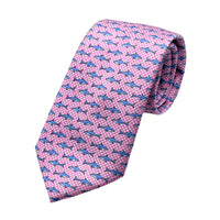 James Adelin Mens Luxury Microfibre Neck Tie in Textured Weave Shark Motif Design