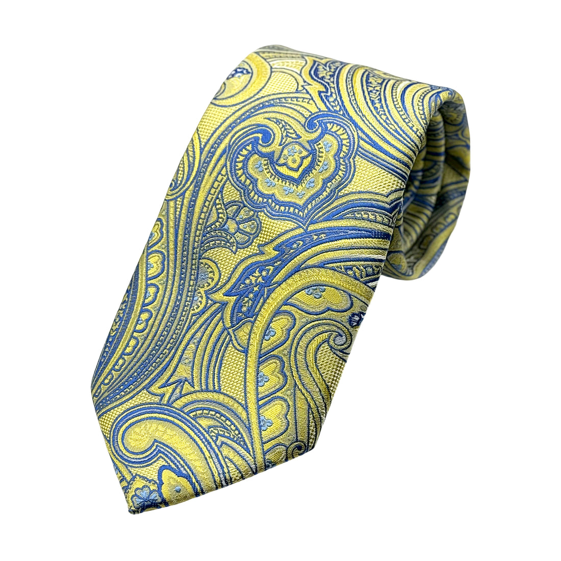 James Adelin Mens Luxury Microfibre Neck Tie in Satin Paisley Weave Design