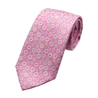 James Adelin Mens Luxury Microfibre Neck Tie in Textured Floral Weave Design