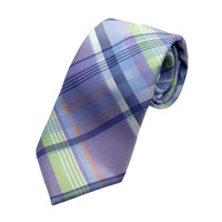 James Adelin Mens Luxury Microfibre Neck Tie in Textured Check Weave Design