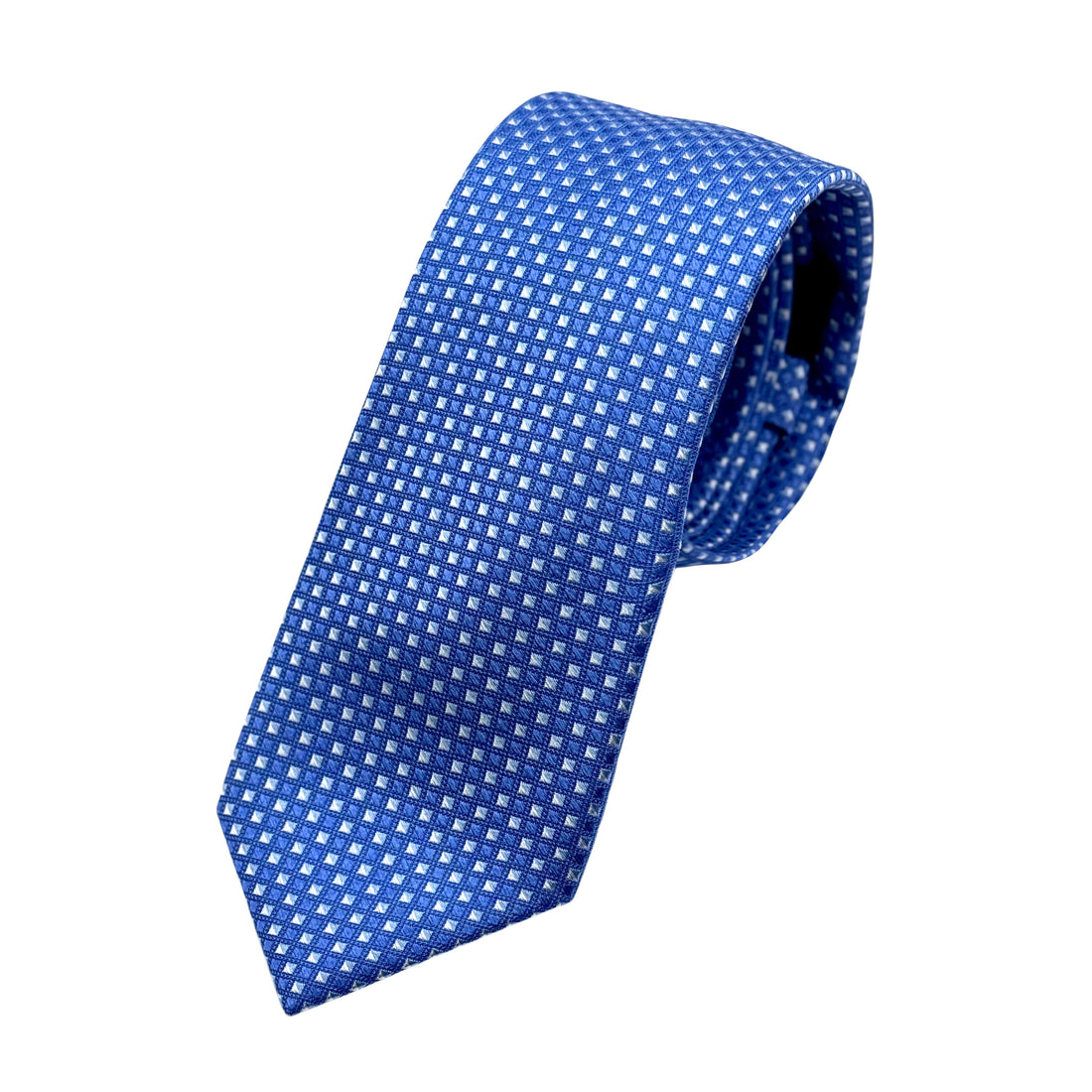 James Adelin Mens Luxury Microfibre Neck Tie in Geometric Weave Design