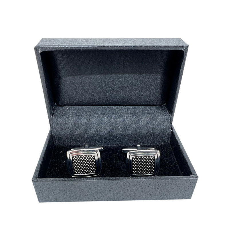 James Adelin Silver Square Grated Cuff Links