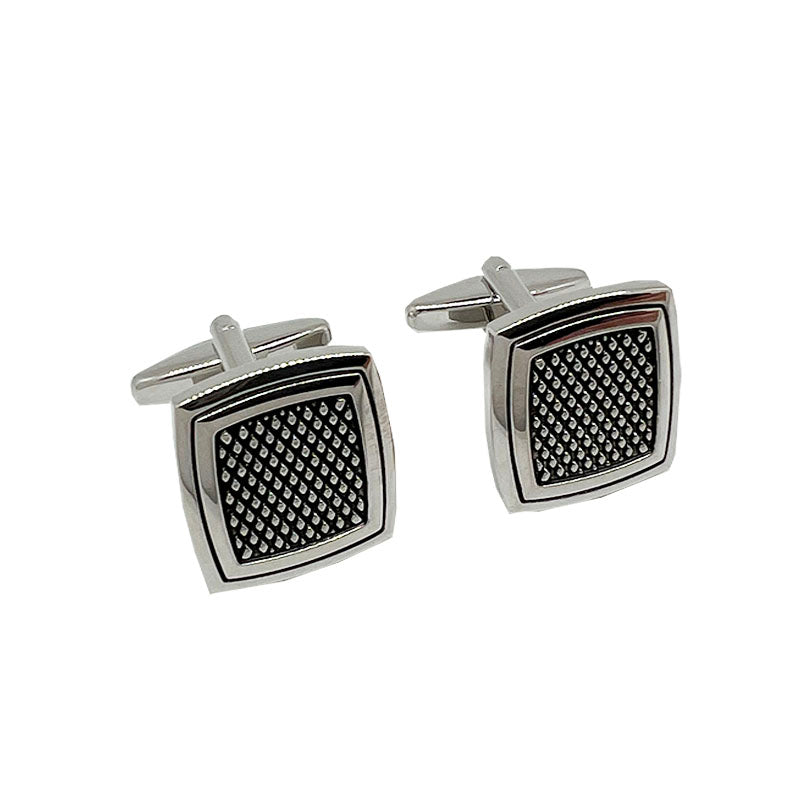 James Adelin Silver Square Grated Cuff Links