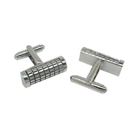 James Adelin Silver Barrel Ribbed Cuff Links