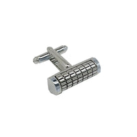 James Adelin Silver Barrel Ribbed Cuff Links