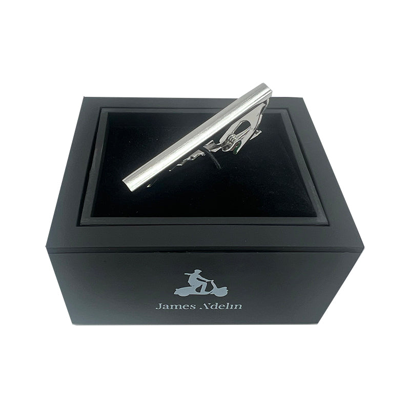 James Adelin Silver Concave Tie Bar