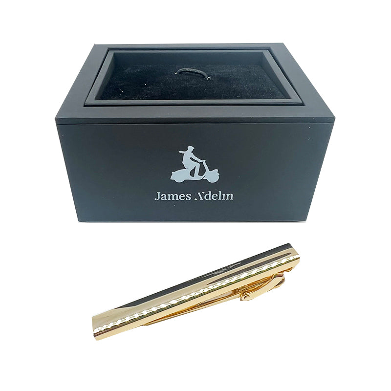 James Adelin Gold Concave Tie Bar