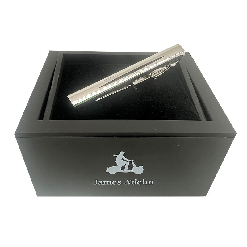 James Adelin Silver Concave Tie Bar