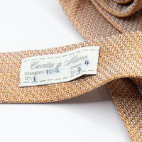 JACQUES MONCLEEF Italian Subtle Textured Silk Neck Tie in Soft Orange