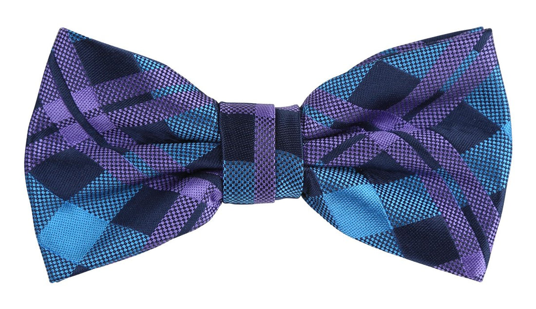 JACHECKB James Adelin Luxury Check Pre Tied Bow Tie