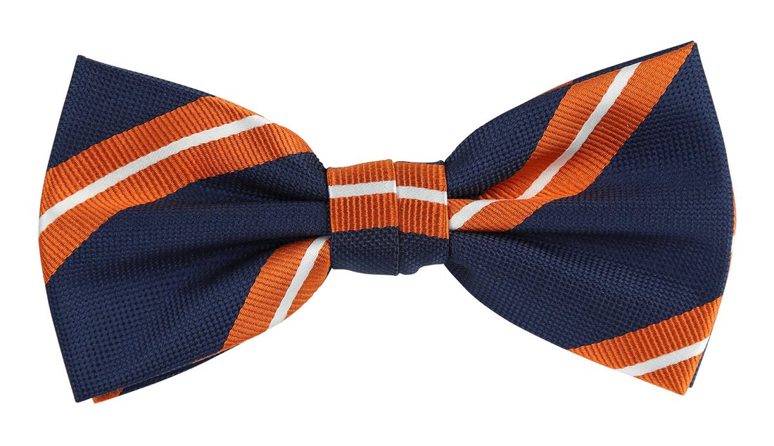 JALSTRIPEB James Adelin Luxury Pre Tied Bow Tie Regimental Stripe