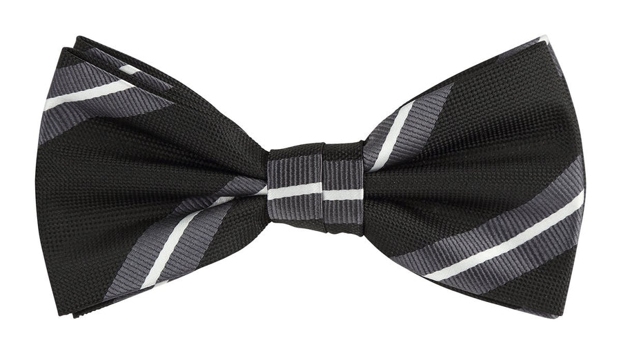 JALSTRIPEB James Adelin Luxury Pre Tied Bow Tie Regimental Stripe