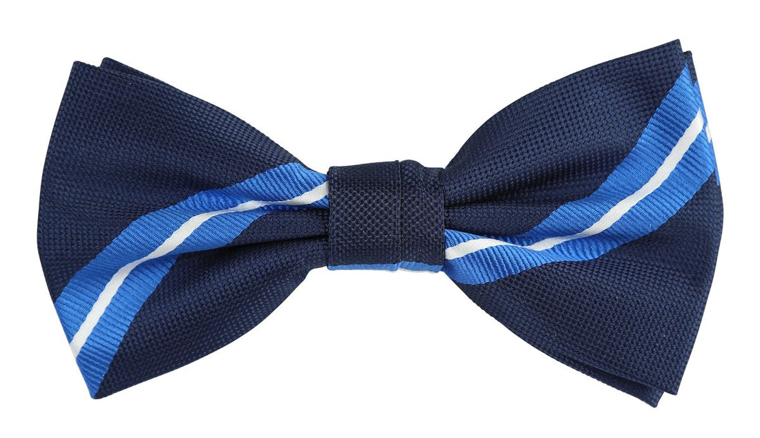 JALSTRIPEB James Adelin Luxury Pre Tied Bow Tie Regimental Stripe