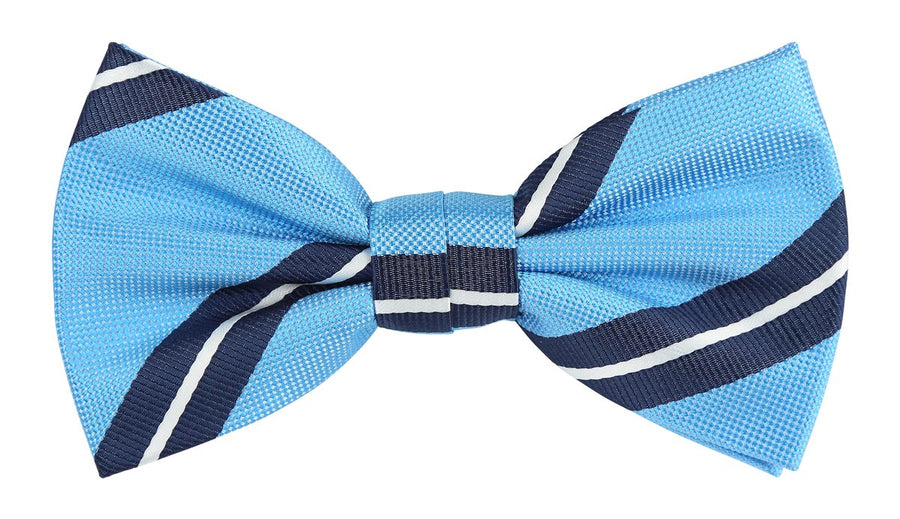 JALSTRIPEB James Adelin Luxury Pre Tied Bow Tie Regimental Stripe