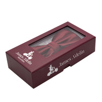 James Adelin Luxury Satin Weave Bow Tie in Burgundy