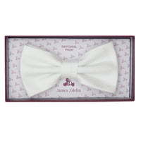 James Adelin Mini Spot Bow Tie in White