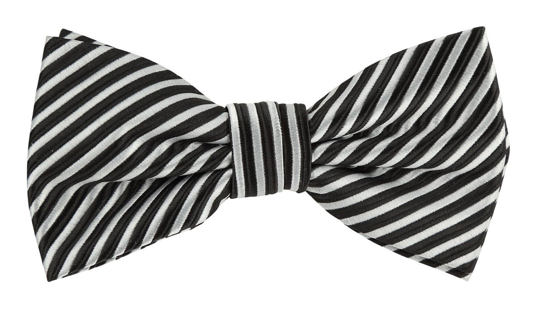 JASSTRIPEB James Adelin Luxury Pre Tied Bow Tie Diagonal Mini Stripe