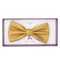 JAGINGHAMB James Adelin Luxury Gingham Textured Weave Pre Tied Bow Tie