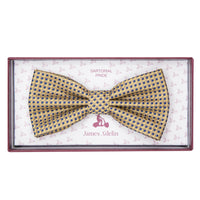 JAGINGHAMB James Adelin Luxury Gingham Textured Weave Pre Tied Bow Tie