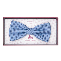 JAGINGHAMB James Adelin Luxury Gingham Textured Weave Pre Tied Bow Tie