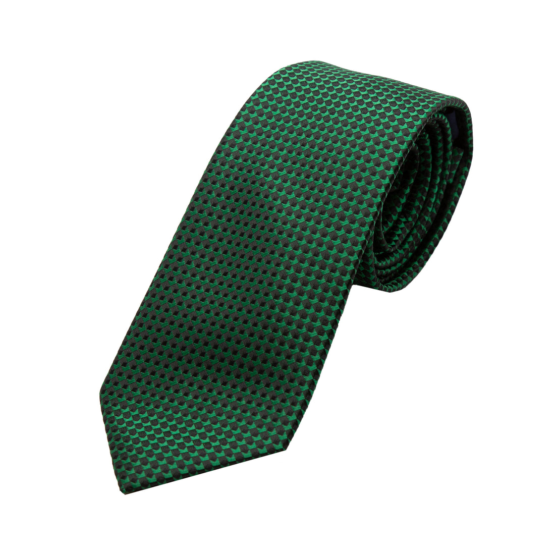 JAGINGHAMT James Adelin Luxury Gingham Textured Weave Neck Tie