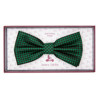 JAGINGHAMB James Adelin Luxury Gingham Textured Weave Pre Tied Bow Tie