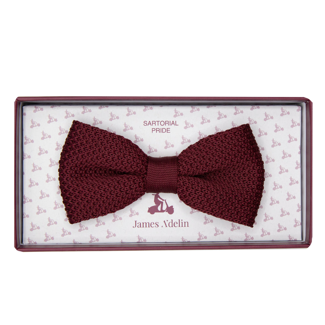 JAKNITTEDB James Adelin Luxury Knitted Pre Tied Bow Tie