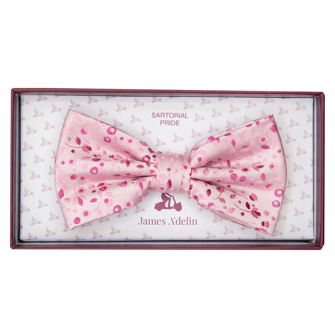 JAMINIFLORALB James Adelin Luxury Mini Floral Weave Pre tied Bow Tie