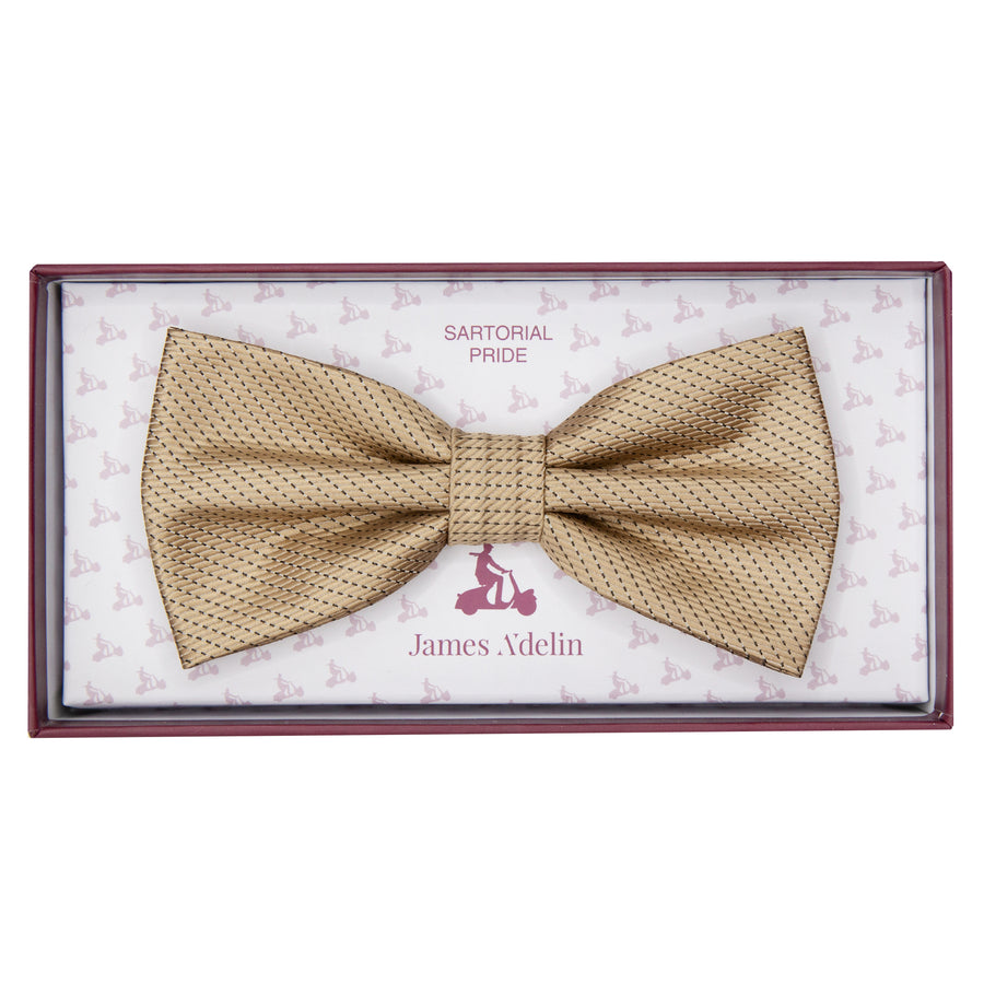 JAPINDOTB James Adelin Luxury Pin Dot Textured Weave Pre Tied Bow Tie