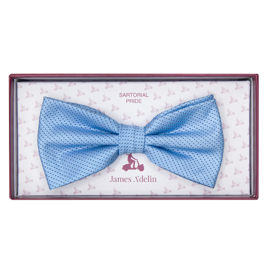 JAPINDOTB James Adelin Luxury Pin Dot Textured Weave Pre Tied Bow Tie