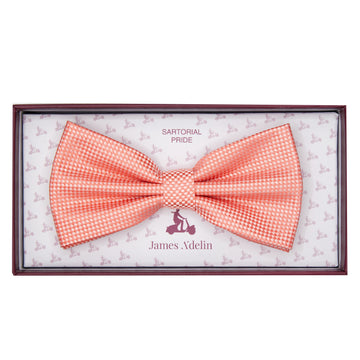 James Adelin Luxury Textured Weave Bow Tie in Soft Orange