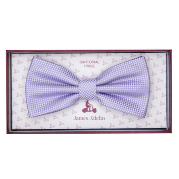 James Adelin Luxury Textured Weave Bow Tie in Soft Purple