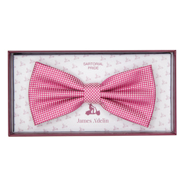 James Adelin Luxury Textured Weave Bow Tie in Magenta