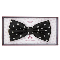 JAPOLKADOTB James Adelin Luxury Textured Weave Polka Dot Pre Tied Bow Tie