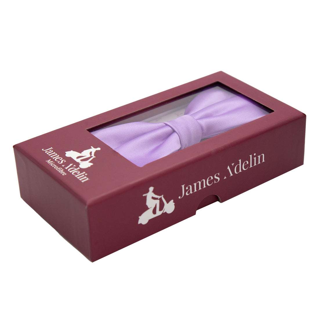 James Adelin Luxury Satin Weave Bow Tie in Lilac