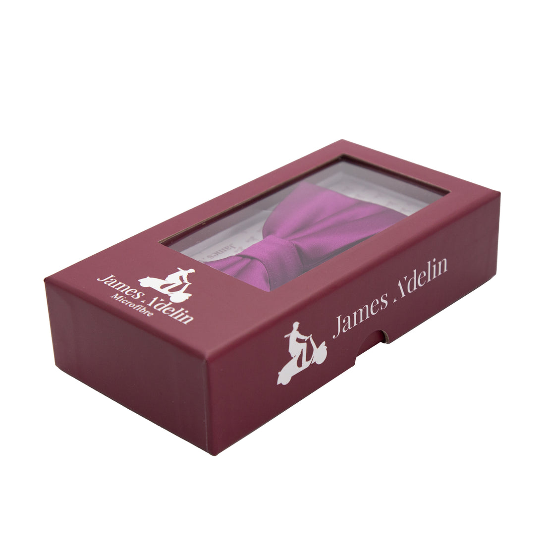 James Adelin Luxury Satin Weave Bow Tie in Magenta