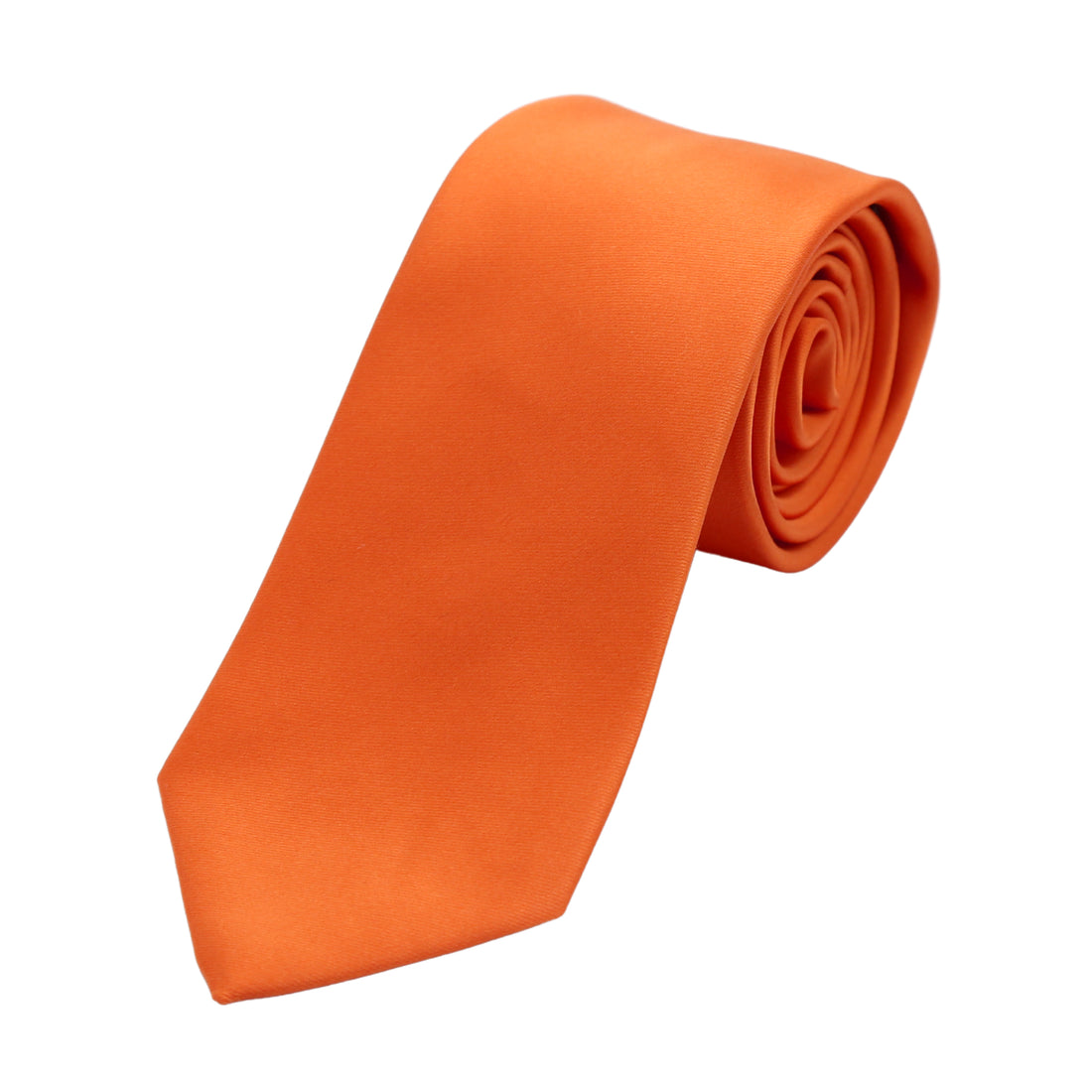 James Adelin Luxury Satin Weave Neck Tie in Orange