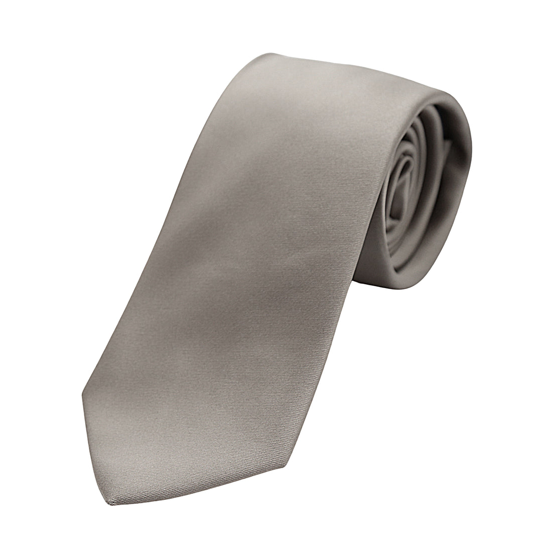 James Adelin Luxury Satin Weave Neck Tie in Mushroom