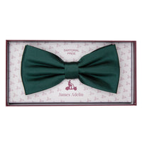 James Adelin Luxury Satin Weave Bow Tie in Dark Green