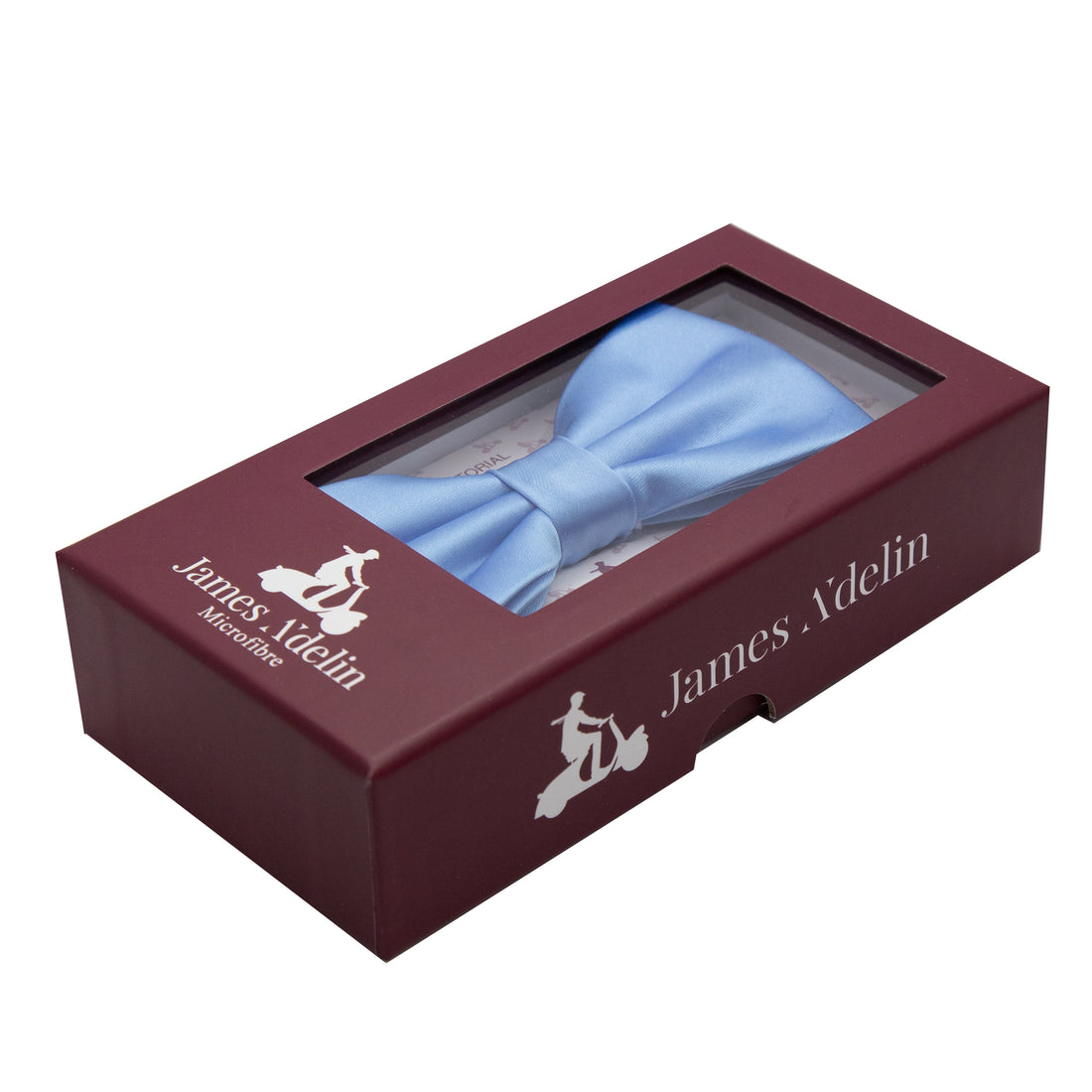 James Adelin Luxury Satin Weave Bow Tie in Sky Blue