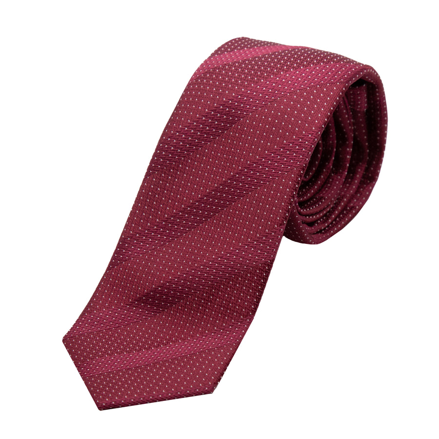 JASPOTTEDSTRIPET James Adelin Luxury Spotted Stripe Pin Point Textured Weave Neck Tie