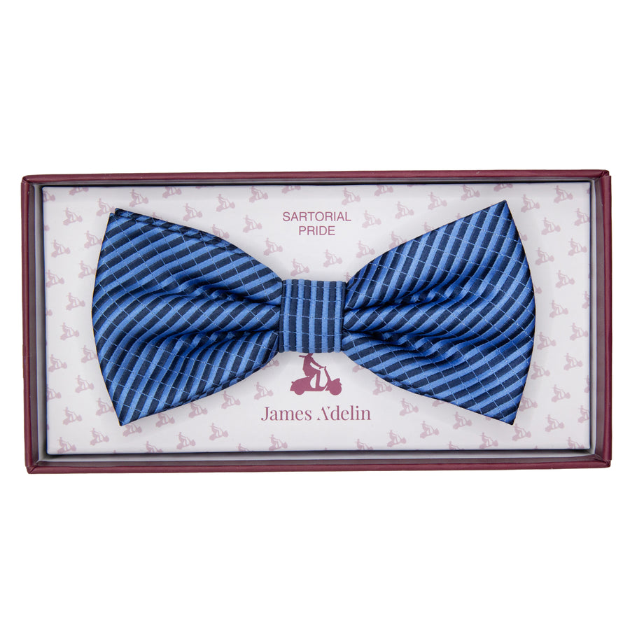 JATWILLB James Adelin Luxury Diagonal Textured Twill Weave Pre Tied Bow Tie