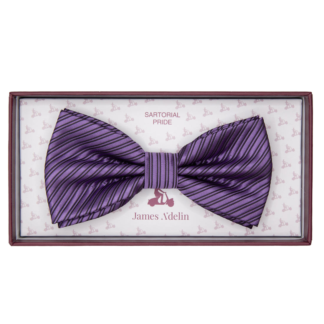 JATWILLB James Adelin Luxury Diagonal Textured Twill Weave Pre Tied Bow Tie