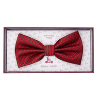 JATWILLB James Adelin Luxury Diagonal Textured Twill Weave Pre Tied Bow Tie