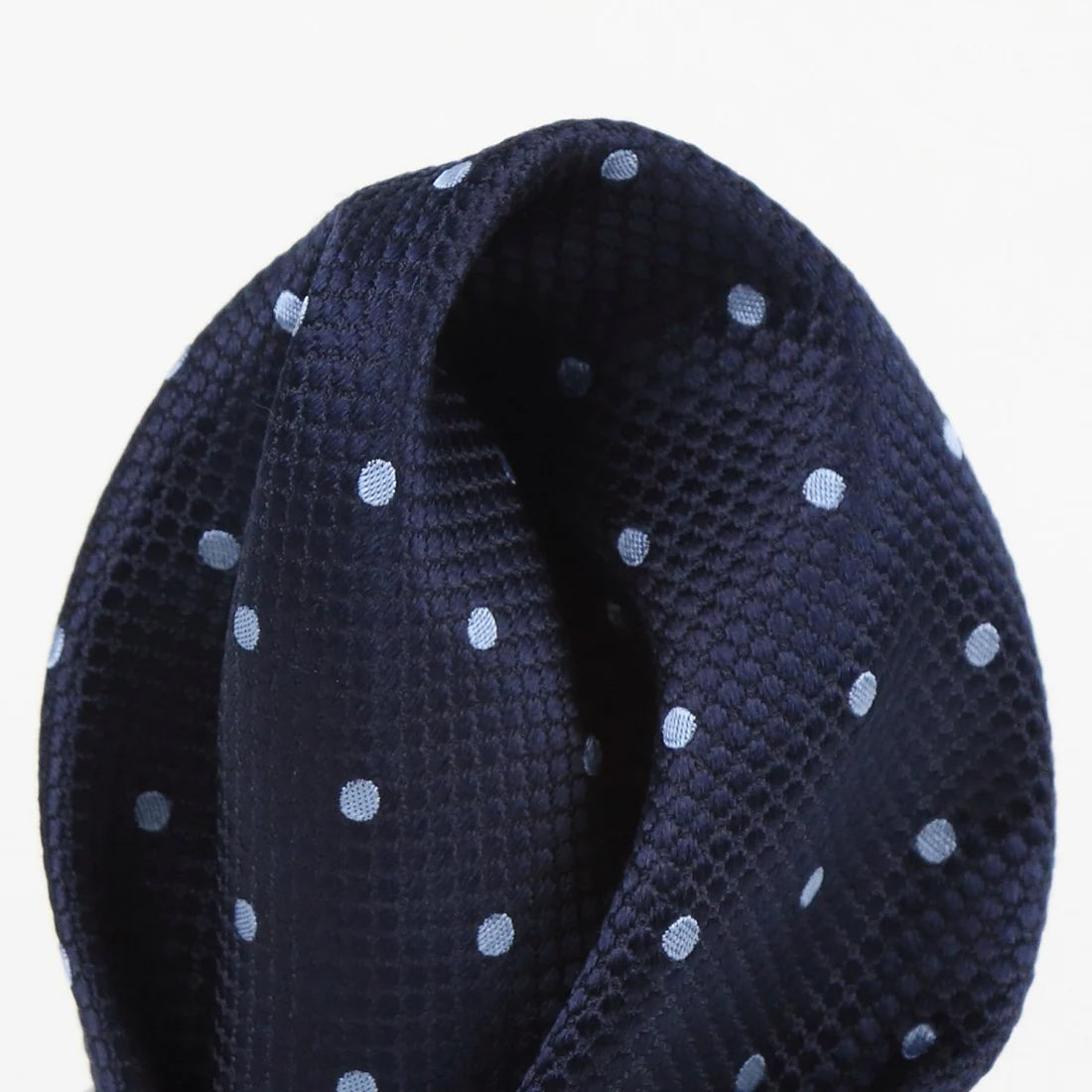 M19546H James Adelin Mens Silk Polka Dot Square Weave Pocket Square