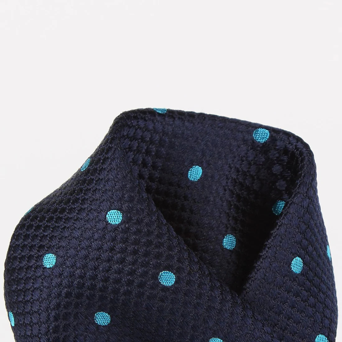 M19546H James Adelin Mens Silk Polka Dot Square Weave Pocket Square