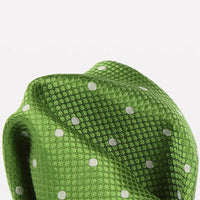 M19546H James Adelin Mens Silk Polka Dot Square Weave Pocket Square