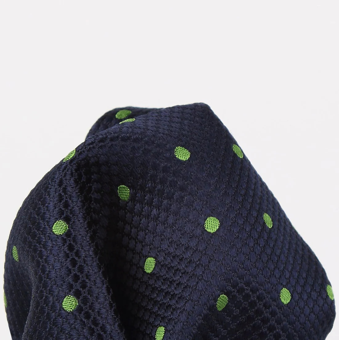 M19546H James Adelin Mens Silk Polka Dot Square Weave Pocket Square