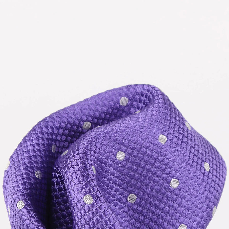 M19546H James Adelin Mens Silk Polka Dot Square Weave Pocket Square