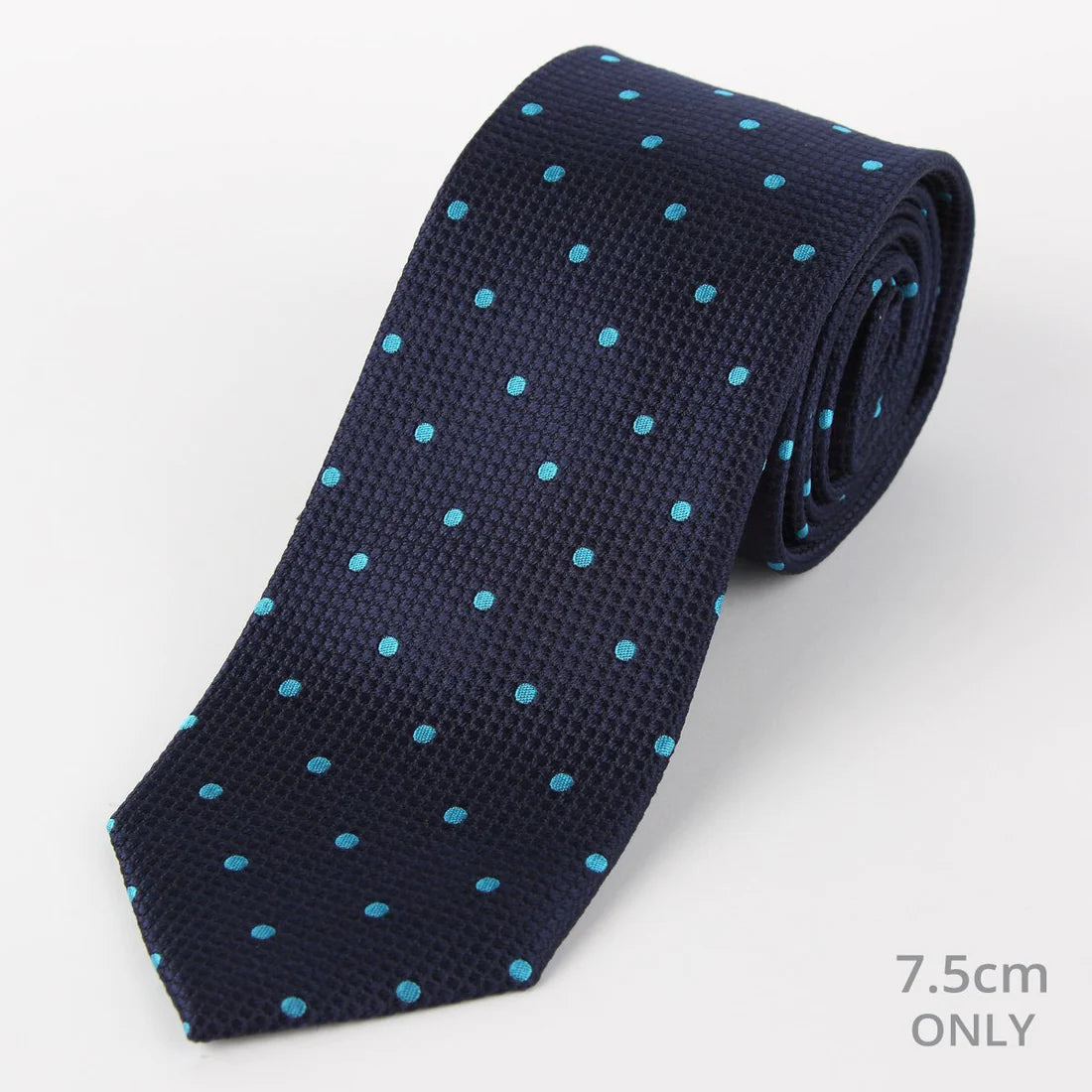 M19546T James Adelin Mens Silk Polka Dot Square Weave Neck Tie